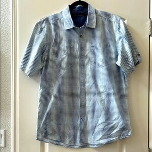 Sean John short sleeve plaid oxford. EUC